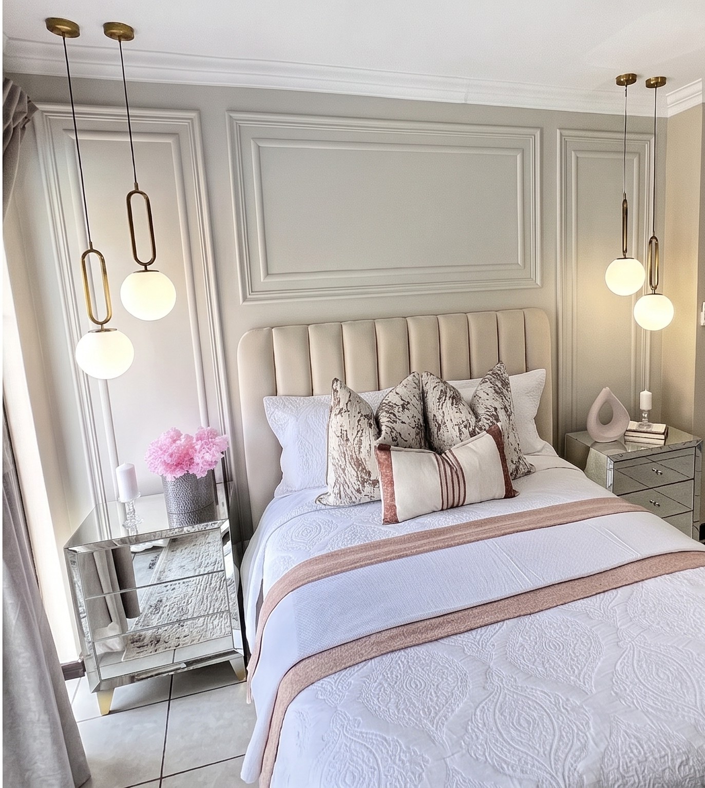 Luxury styled bedroom sanctuary after Nto Interiors transformation